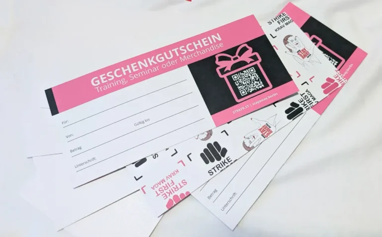 Bild von Geschenkgutscheinen für Selbstverteidigungsseminare